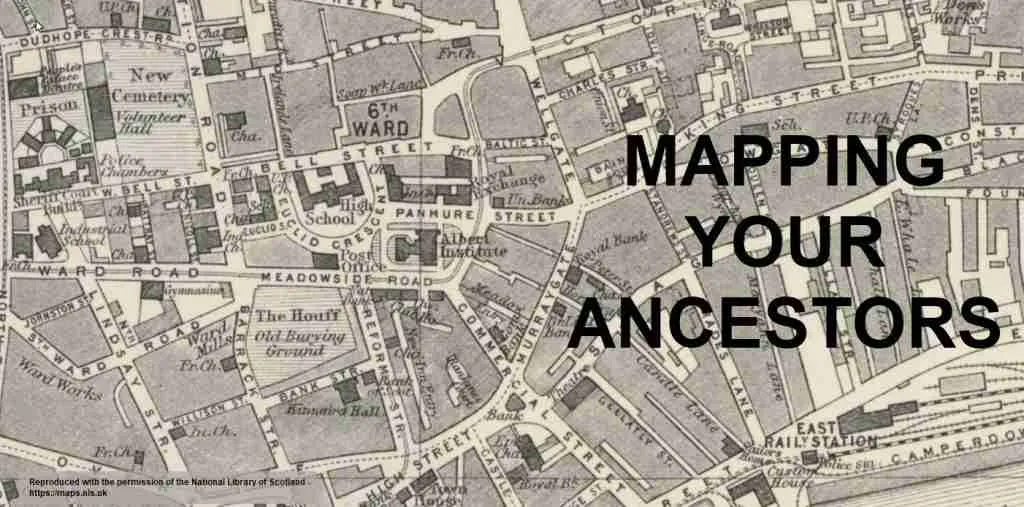 map your ancestors using old maps - this map is of Dundee