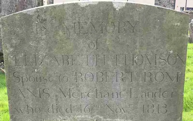 Thompson surname on a gravestone in Lauder