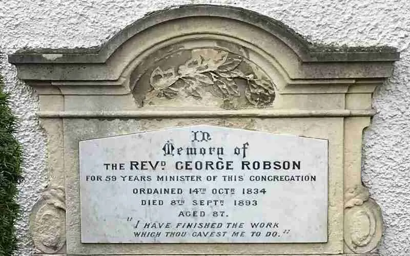 Burial gravestone at Lauder cemetery