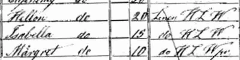 Scottish weavers in an 1841 census