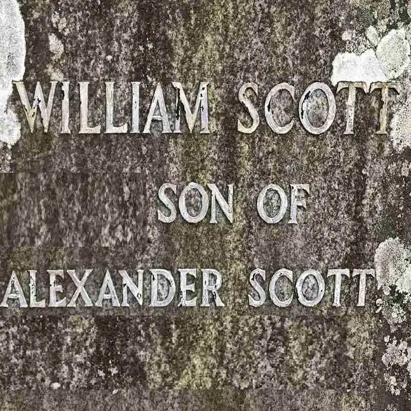 Scott surname engraved on a gravestone in Callander cemetery