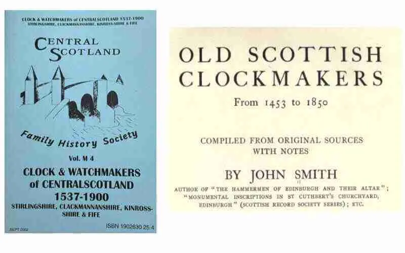 Publications about old watchmakers and clockmakers