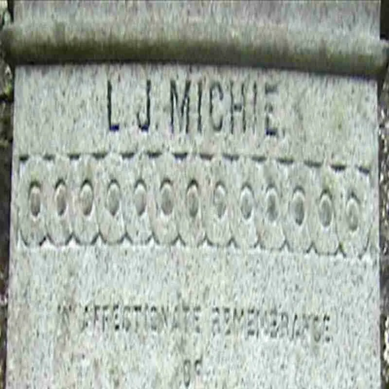 The Michie surname on a gravestone in Kinross cemetery