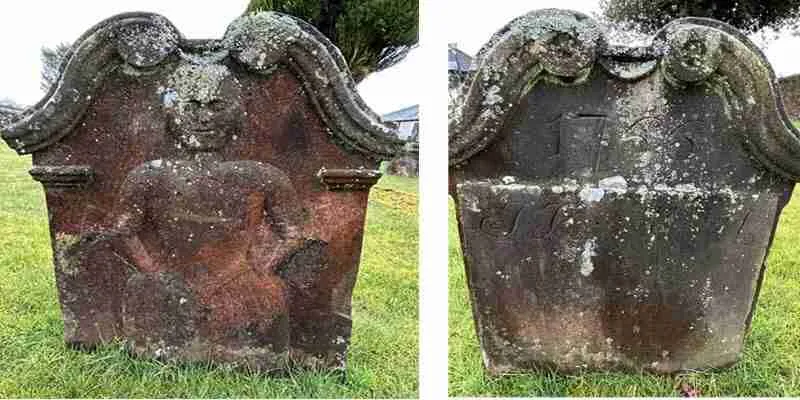 A gravestone of a lady in the St Serf & Devonside cemetery.