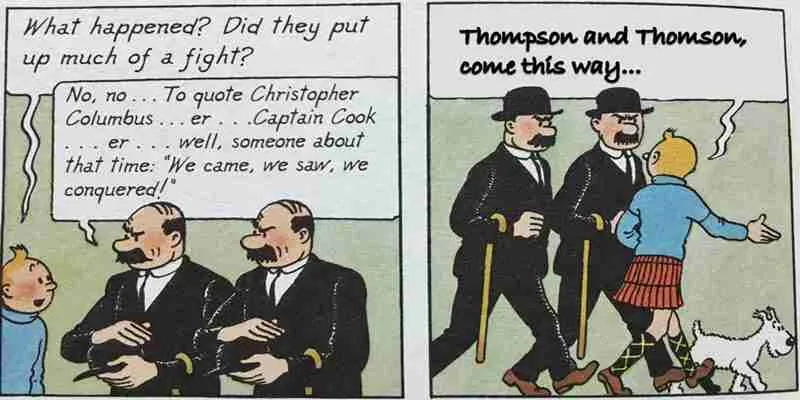 The last name Thompson belongs to one of the detectives in the cartoon Tintin.