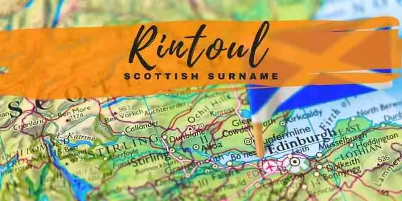 Map of Scotland featuring Scottish surname Rintoul.