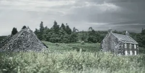 Image of Rintoul farm near Milnathort on a grey evening.