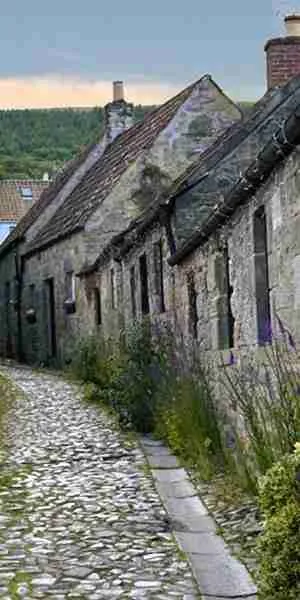 A street in the historic village of Falkland, Scotland