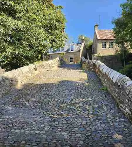 View of Ceres stone bridge.