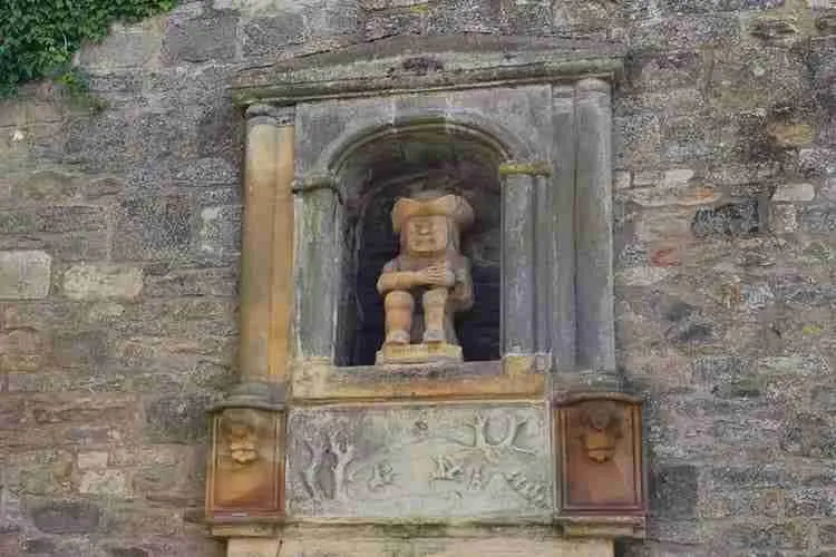 Caricature of a Toby Jug in Ceres village in Fife