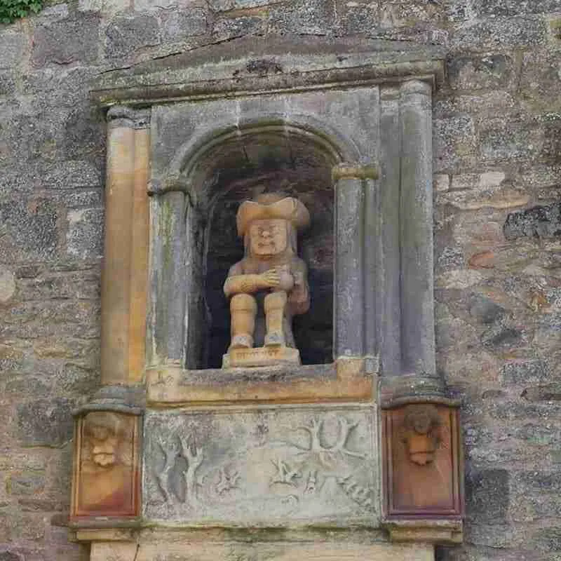 Caricature of a Toby Jug in Ceres village in Fife