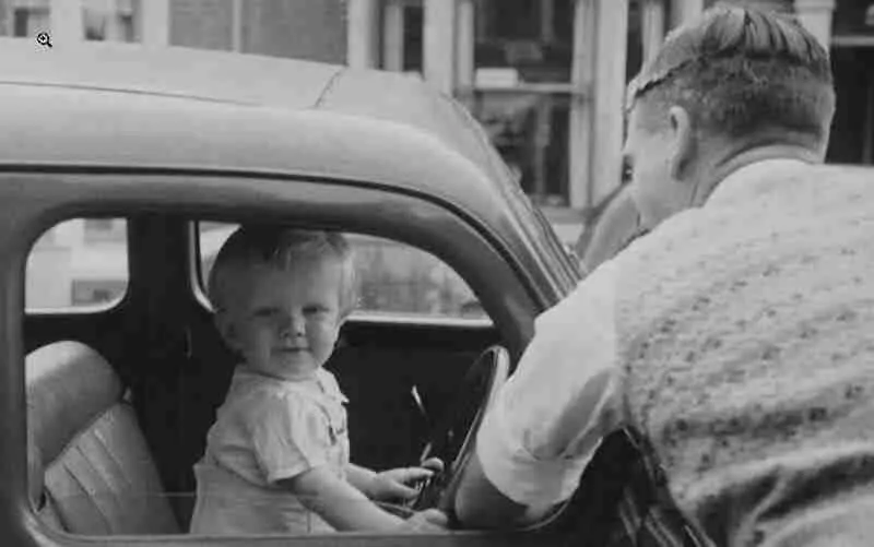 Young child with father