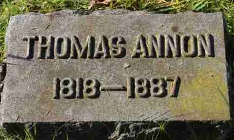 Thomas Annon (1818-1887), New Forest Cemetery, New York.