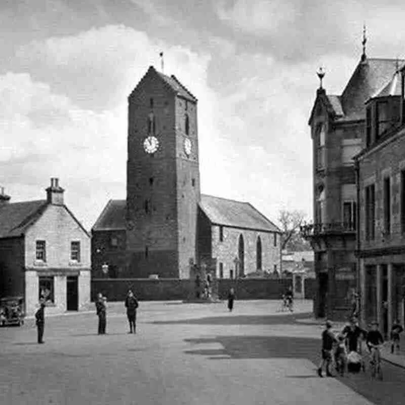 The church in Dunning Perthshire in the centre of the village