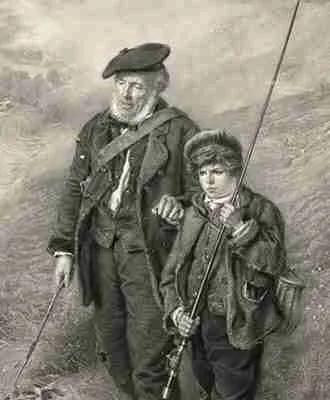 Generations of Scottish fishing ghillies 